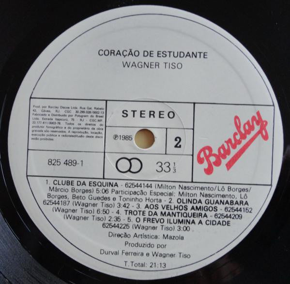 Wagner Tiso : Coração De Estudante (LP, Album)
