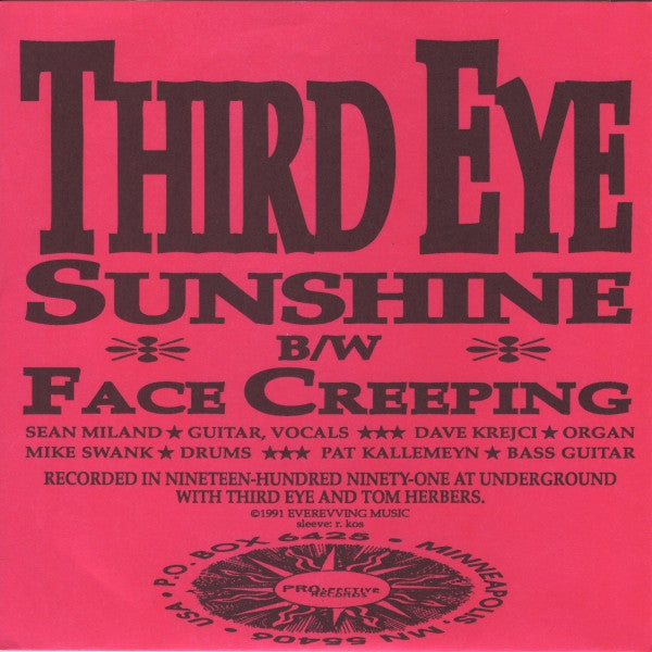 Third Eye (10) : Sunshine / Face Creeping (7", Single, Yel)