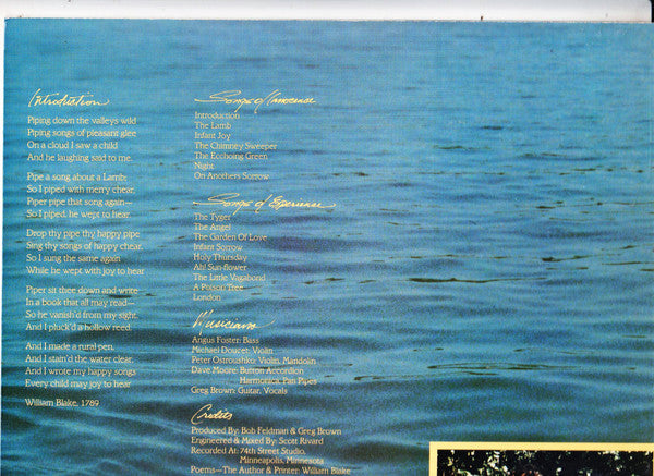 Greg Brown (3) : Songs Of Innocence And Of Experience (LP)