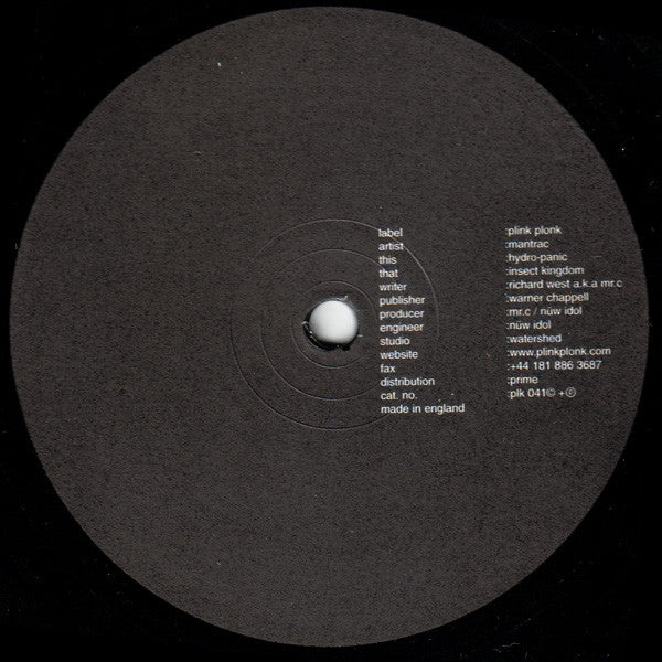 Mantrac : Hydro-Panic (12")