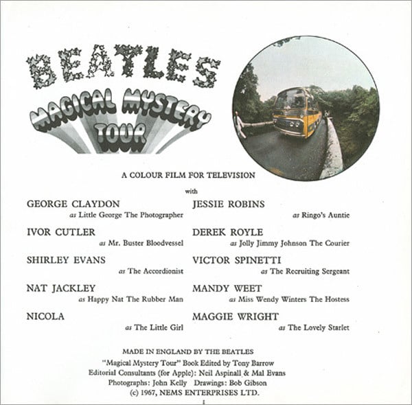 The Beatles : Magical Mystery Tour (2x7", EP)