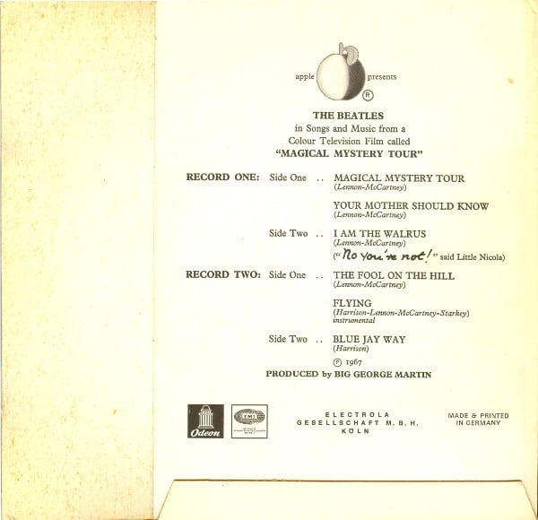The Beatles : Magical Mystery Tour (2x7", EP)