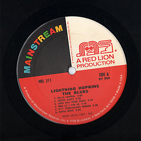 Lightnin' Hopkins : The Blues (LP, Album, Comp, RE, Uni)
