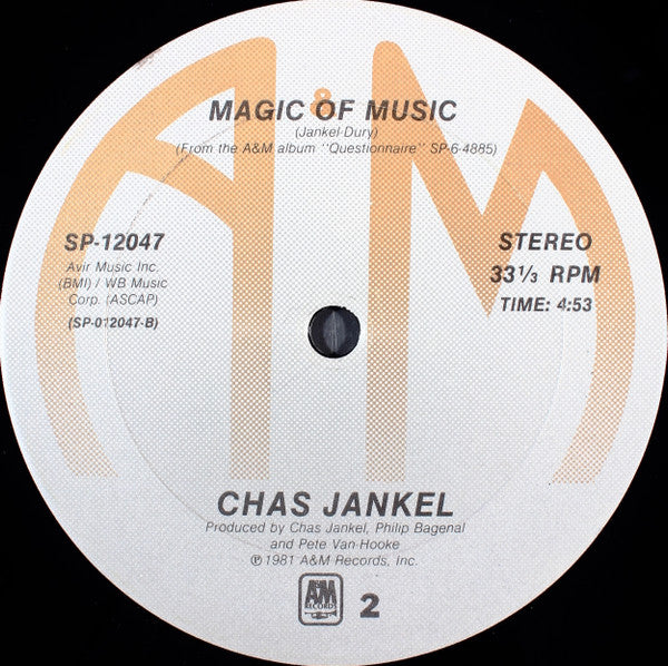 Chas Jankel : 109 (Give Me Something I Can Remember) (12")