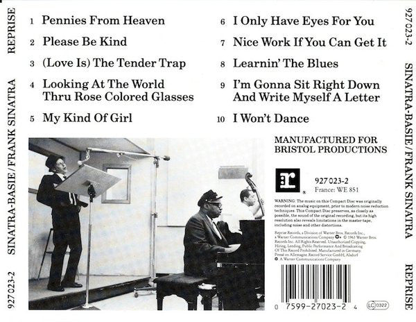 Frank Sinatra And Count Basie Orchestra : Sinatra-Basie (An Historic Musical First) (CD, Album, RE)