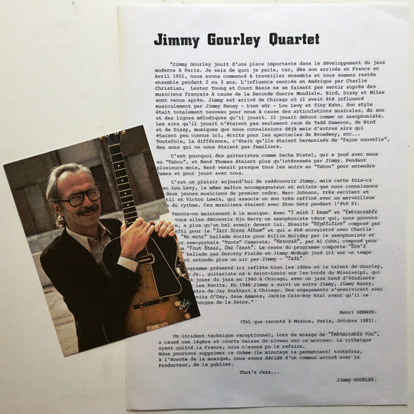 Jimmy Gourley Quartet : No More (LP, Album)