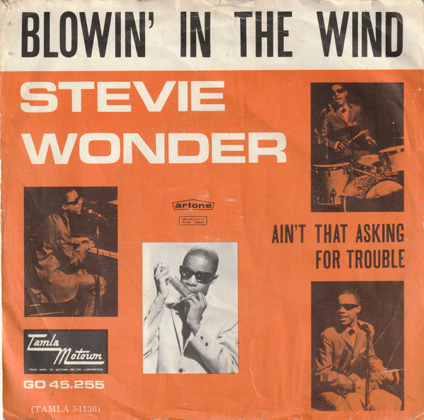 Stevie Wonder : Blowin' In The Wind  (7", Single)