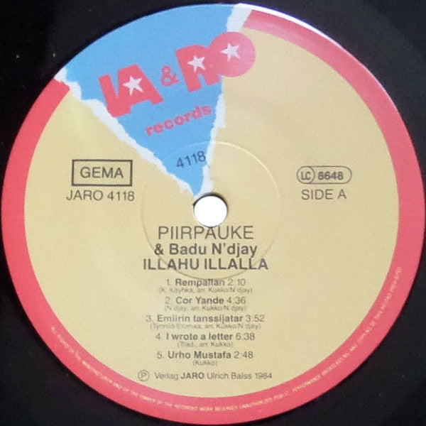 Piirpauke feat. Badu Ndjay : Ilahu Illalla (LP, Album)
