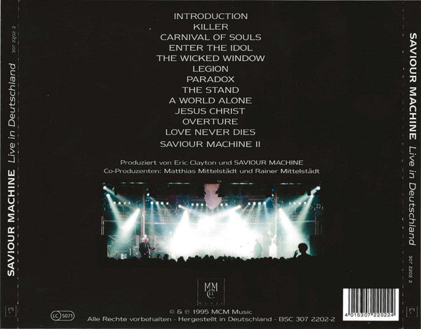 Saviour Machine : Live In Deutschland (CD, Album)