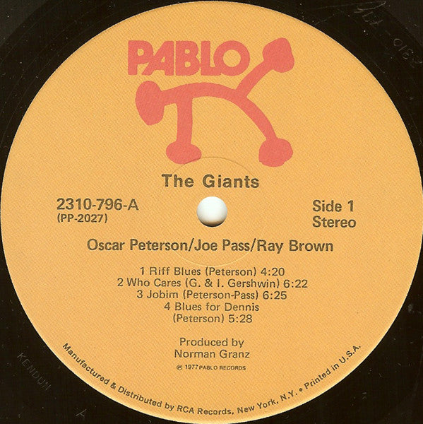 Oscar Peterson & Joe Pass & Ray Brown : The Giants (LP, Album, Ind)