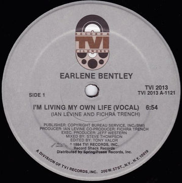 Earlene Bentley : I'm Living My Own Life (12")