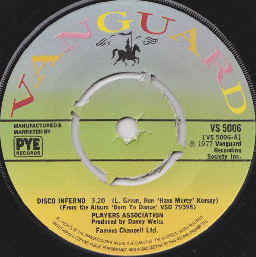 The Players Association : Disco Inferno (7", Single)