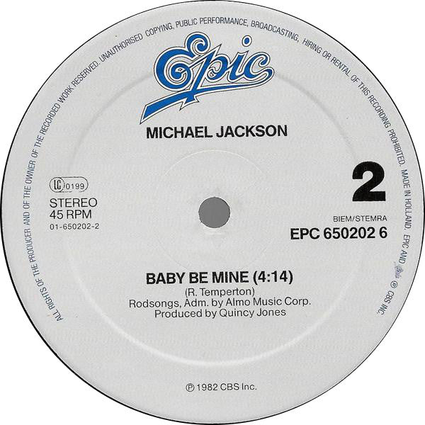 Michael Jackson : I Just Can't Stop Loving You (12", Maxi)