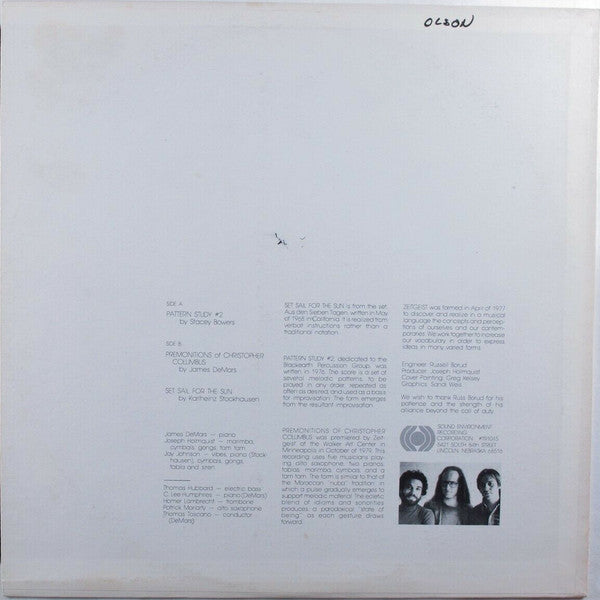 Zeitgeist, Stacey Bowers, James DeMars, Karlheinz Stockhausen : Pattern Study '2 / Premonitions Of Christopher Columbus / Set Sail For The Sun (LP, Album)