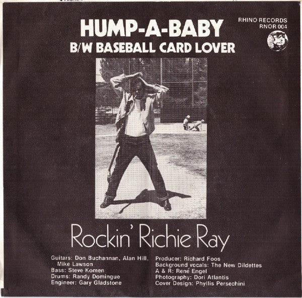 Rockin' Richie Ray : Baseball Card Lover B/W Hump-A-Baby (7", Single)