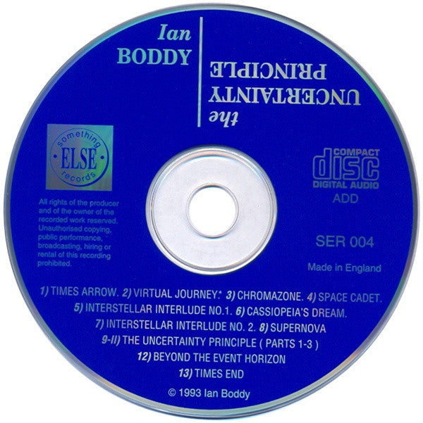 Ian Boddy : The Uncertainty Principle (CD, Album)