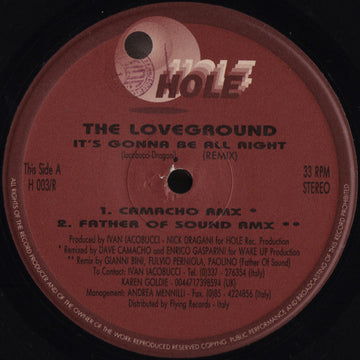 Ivan Iacobucci And Nick Dragani Presents The Loveground : It's Gonna Be All Right (Remixes) (12")