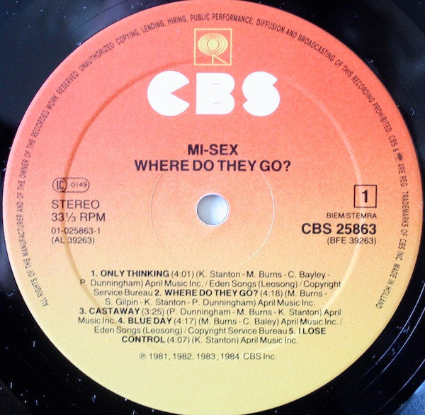Mi-Sex : Where Do They Go? (LP, Album)