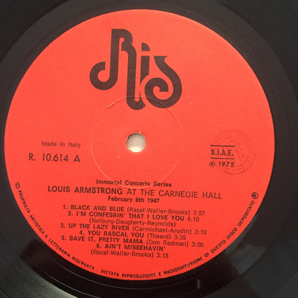 Louis Armstrong : At The Carnegie Hall (LP, Album)