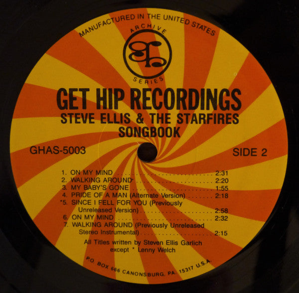 Steve Ellis And The Starfires : Song-Book (LP, Album, RE)