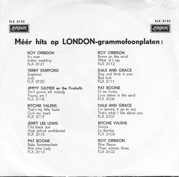 Roy Orbison : Only The Lonely (Know How I Feel) / Here Comes That Song Again (7", Single)