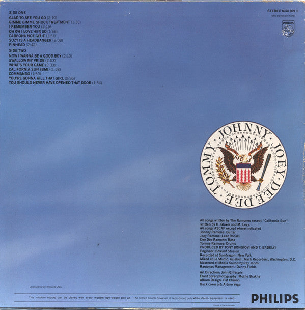Ramones : Leave Home (LP, Album)