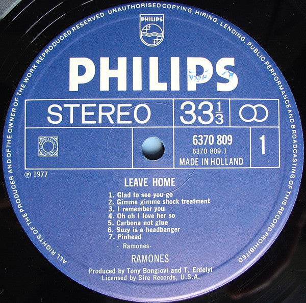 Ramones : Leave Home (LP, Album)