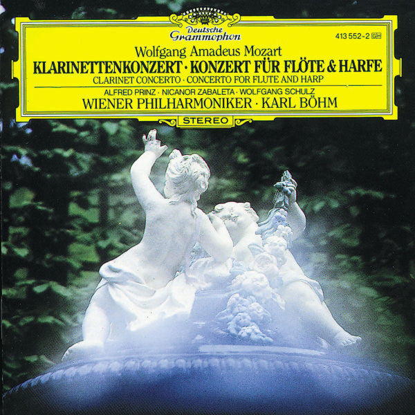 Wolfgang Amadeus Mozart - Alfred Prinz · Nicanor Zabaleta · Wolfgang Schulz (3), Wiener Philharmoniker · Karl Böhm : Klarinettenkonzert = Clarinet Concerto) / Konzert Für Flöte & Harfe = Concerto for Flute & Harp (CD, Comp, RE, PMD)