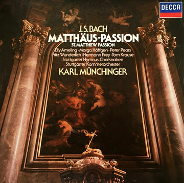 Johann Sebastian Bach, Elly Ameling, Marga Höffgen, Peter Pears, Fritz Wunderlich, Hermann Prey, Tom Krause, Stuttgarter Hymnus-Chorknaben, Stuttgarter Kammerorchester, Karl Münchinger : Matthäus - Passion (4xLP + Box)