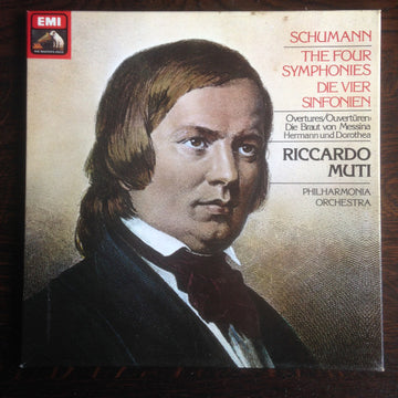 Schumann*, Riccardo Muti, Philharmonia Orchestra : The Four Symphonies, Overtures: Die Braut Von Messina, Hermann Und Dorothea (3xLP, Comp, Quad + Box)