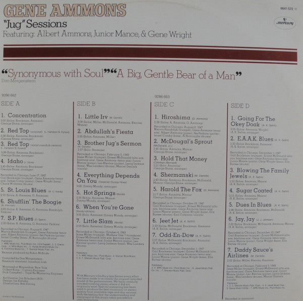 Gene Ammons : "Jug" Sessions (2xLP, Comp)