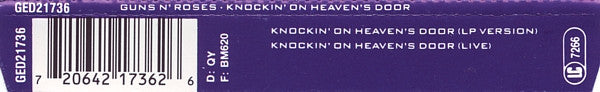 Guns N' Roses : Knockin' On Heaven's Door (CD, Single)