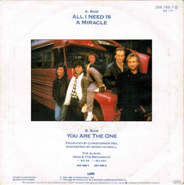 Mike & The Mechanics : All I Need Is A Miracle (7", Single)