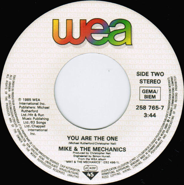 Mike & The Mechanics : All I Need Is A Miracle (7", Single)