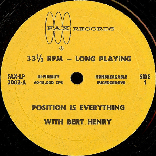 Bert Henry : Position Is Everything (LP, Album)