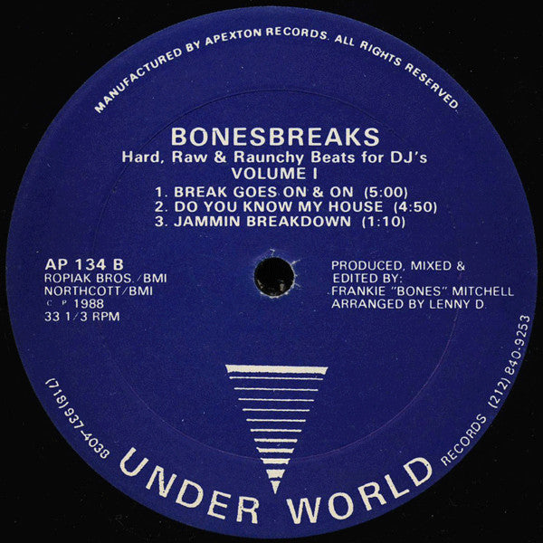 Bonesbreaks : Hard, Raw & Raunchy Beats For DJ's (Volume 1) (12")