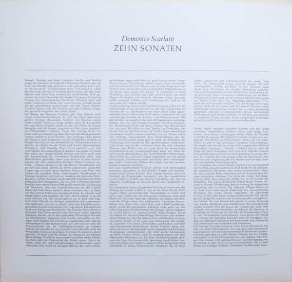 Domenico Scarlatti / Gustav Leonhardt : Zehn Sonaten Für Cembalo (LP, Album, Gat)