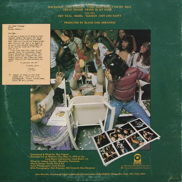 Black Oak Arkansas : Live! Mutha (LP, Album, PR )