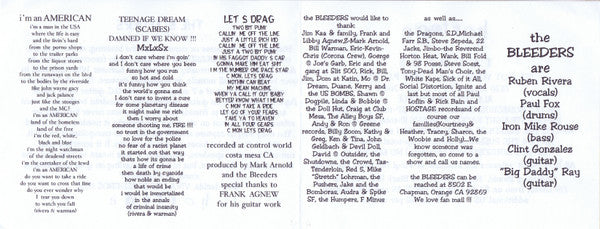 The Bleeders (2) : I'm An American (7", EP, Num, Red)