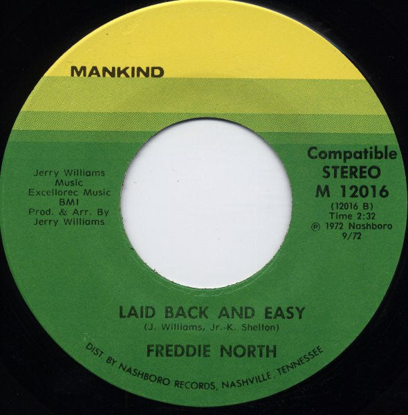 Freddie North : Song #29 (I'm Your Man) (7")