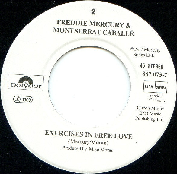 Freddie Mercury & Montserrat Caballé : Barcelona (7", Single)