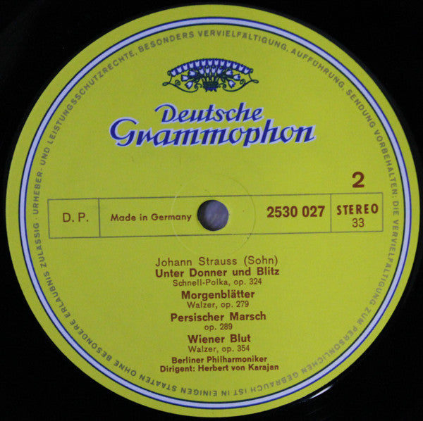 Johann Strauss Jr., Josef Strauß, Berliner Philharmoniker, Herbert von Karajan : Walzer - Polkas - Märsche (LP)