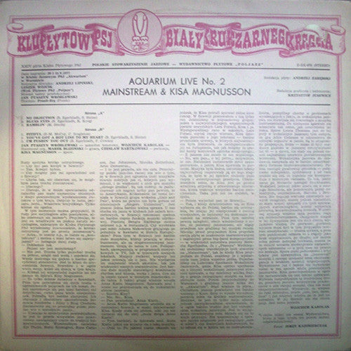 Mainstream (11) & Kisa Magnusson : Aquarium Live No. 2 (LP, Album)