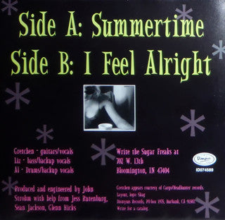 The Sugar Freaks : Summertime (7")