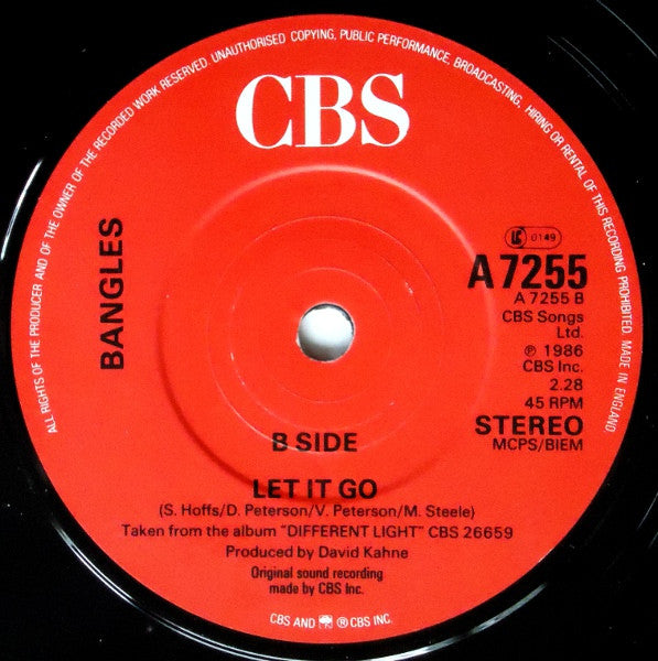 Bangles : Going Down To Liverpool (7", Single, RE)