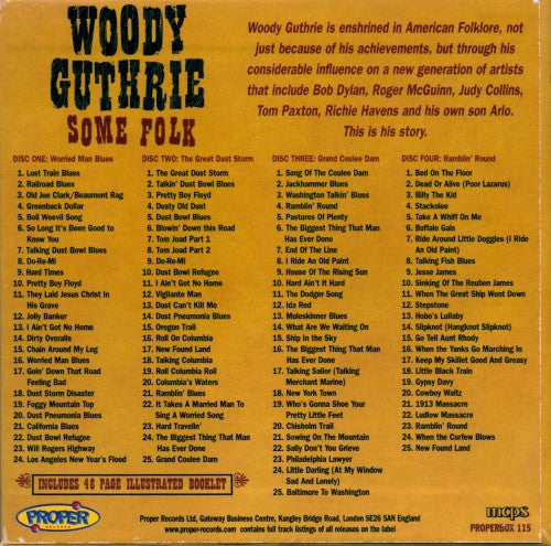 Woody Guthrie : Some Folk (4xCD, Comp, RM + Box)
