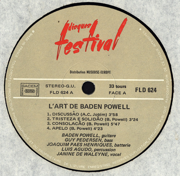 Baden Powell : Vol.2 - L'Art De Baden-Powell (LP, Album)