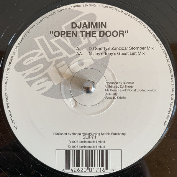 Djaimin : Open The Door (12")