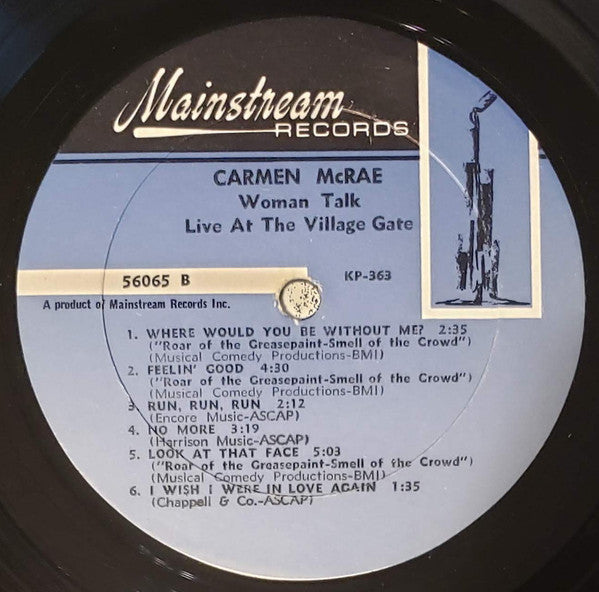 Carmen McRae : Woman Talk, Live At The Village Gate (LP, Album, Mono)