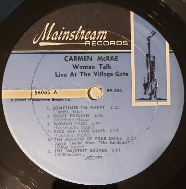 Carmen McRae : Woman Talk, Live At The Village Gate (LP, Album, Mono)
